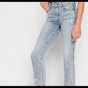 NWOT 74AM Eddie High Waist Crop Straight Jean